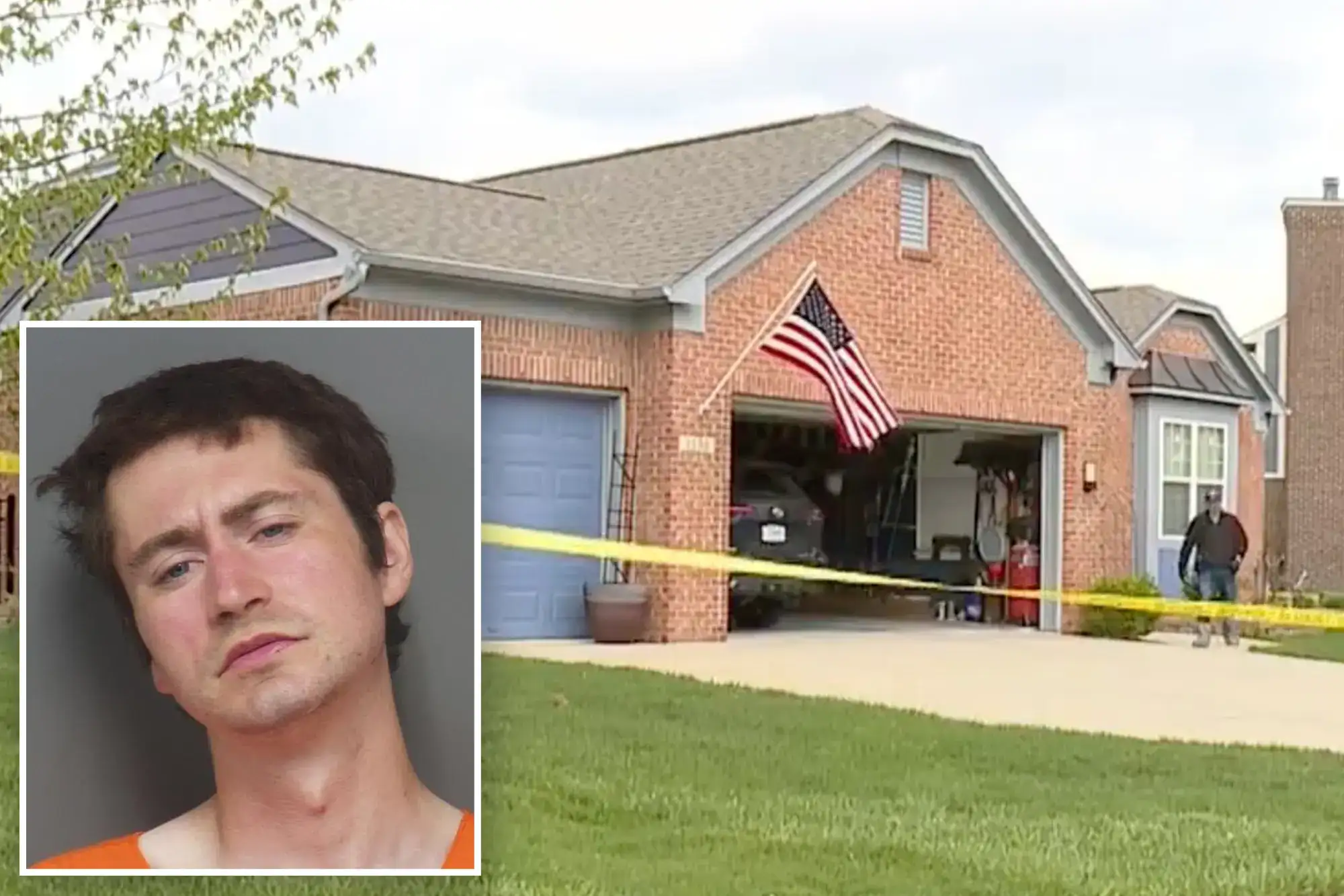 On Monday, Indiana Police said that a woman was stabbed by his son who left the knife stuck in the head trying to kill her