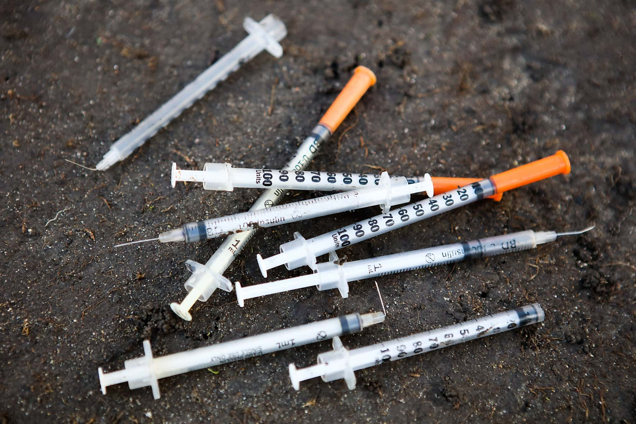 Scraps of Syringes and Needles found near Heinz Lofts