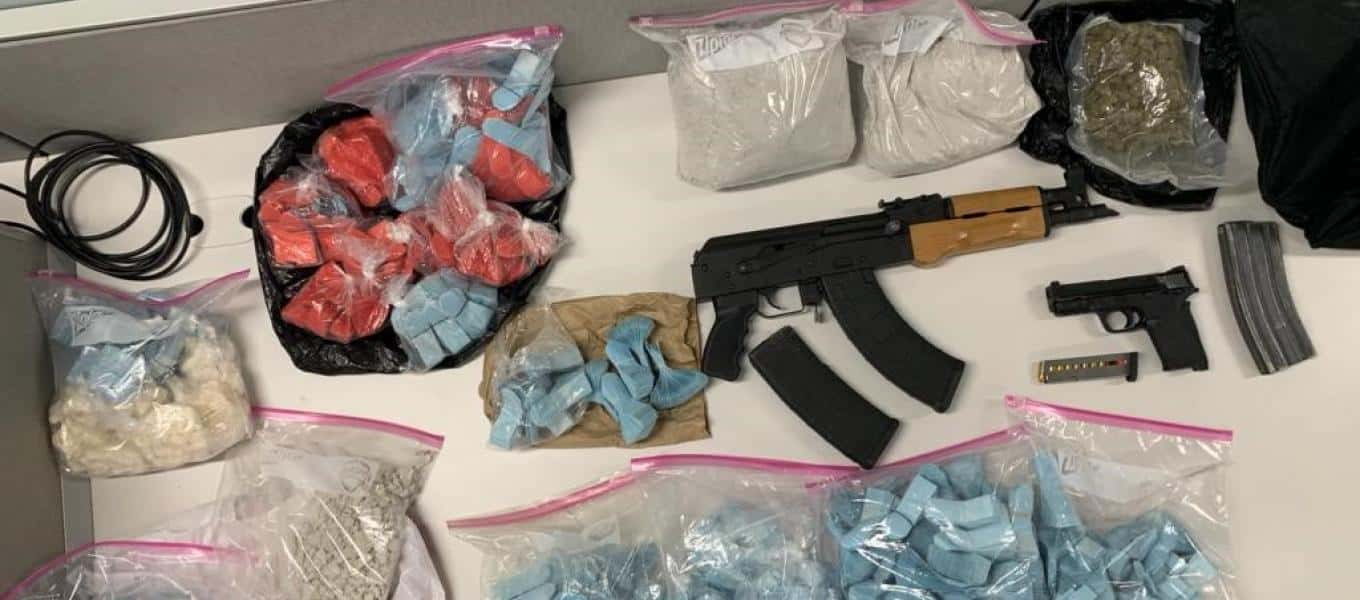 Suspected Drug Dealer Arrested with Kilogram of Fentanyl, Cocaine, and Weapons