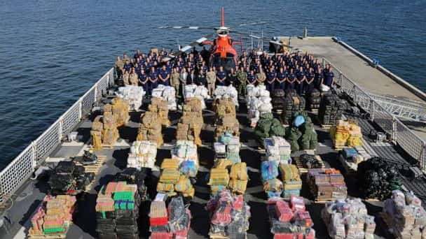 U.S. Coast Guard Seizes Cocaine Worth $186M In The Caribbean Atlantic And Offloaded The Drugs In Miami