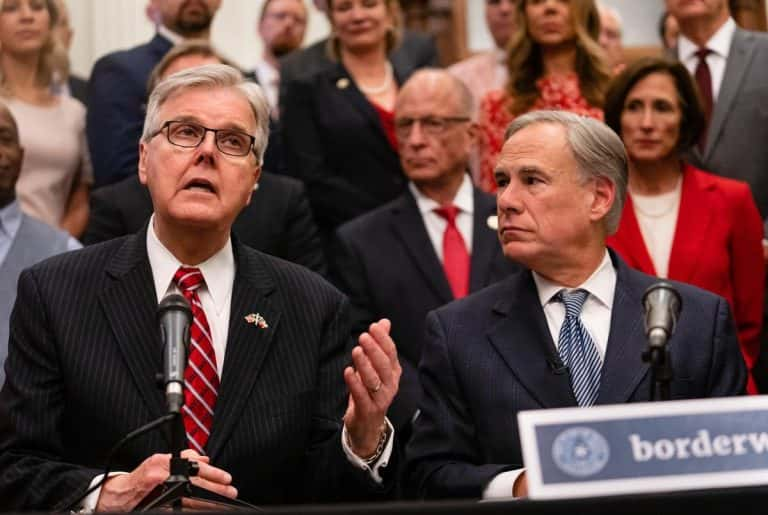 Gov. Greg Abbott and Lt. Gov. Dan Patrick