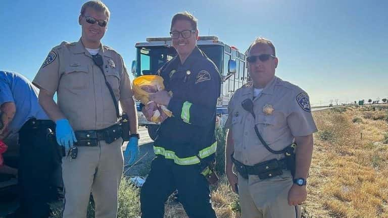 Highway Patrol California Officers Respond To Woman In Labor, Help The Woman Deliver Her Child Safely