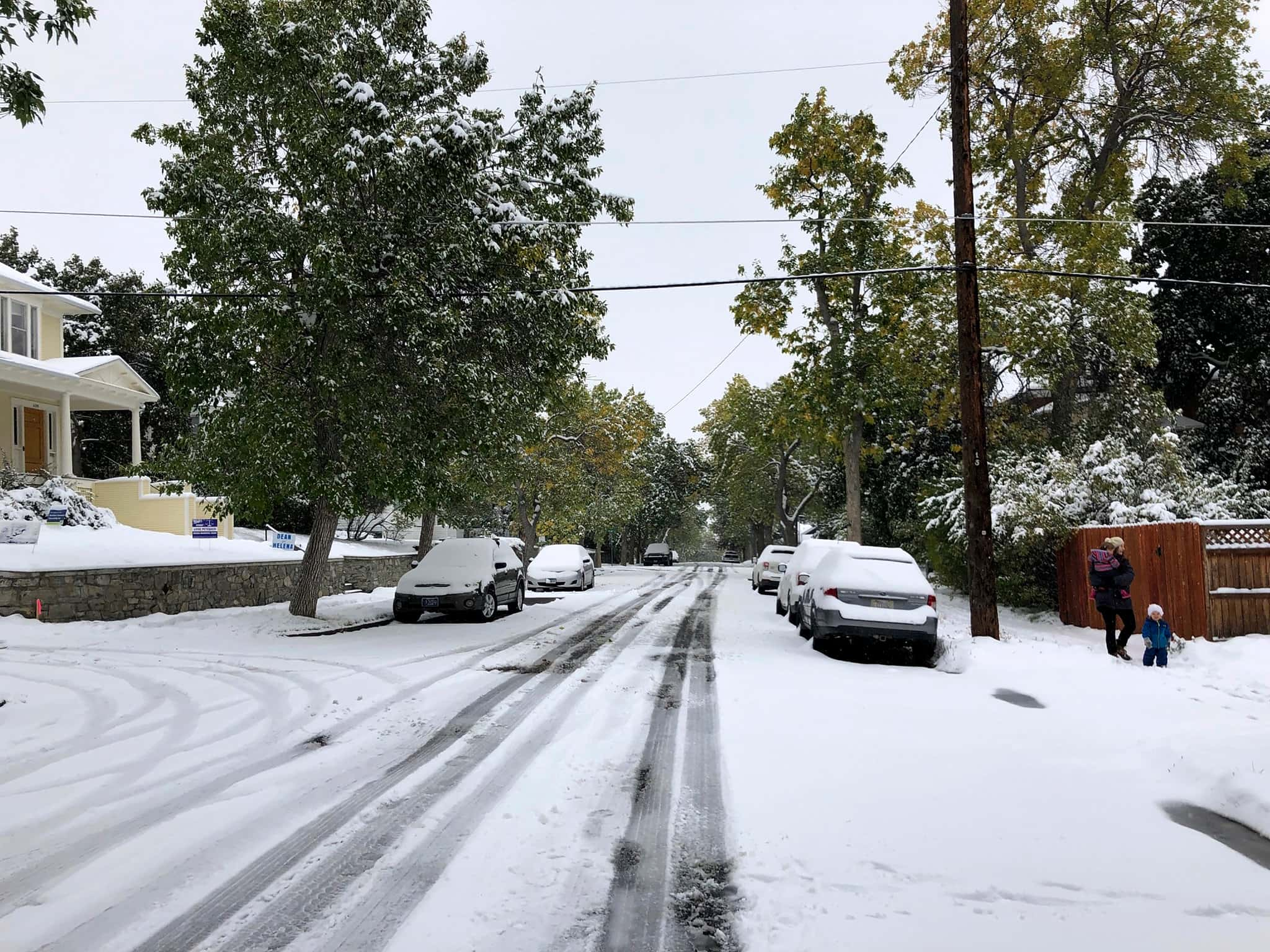 First Storm of the Season Blankets Helena, Montana in Unexpected Snowfall