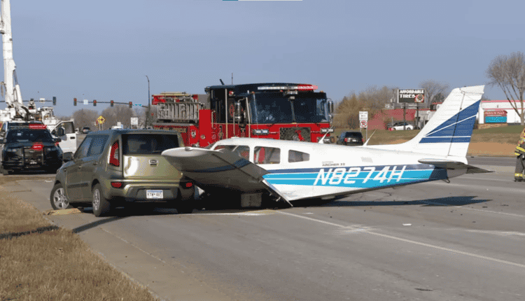 Small Plane Piper Cherokee Crashes Into Car On Twin Cities Highway In ...