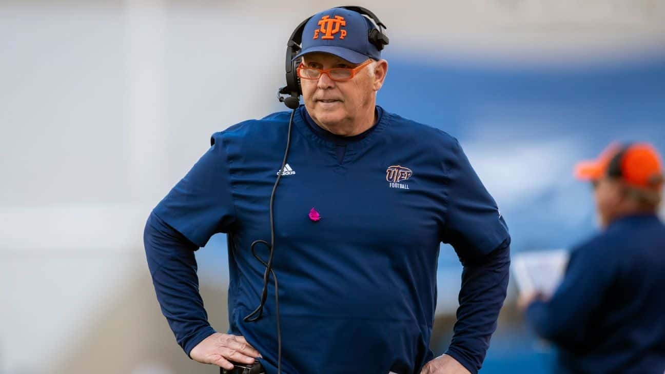 Dana Dimel Terminated as UTEP Football Coach After Fifth Losing Season in Six Years