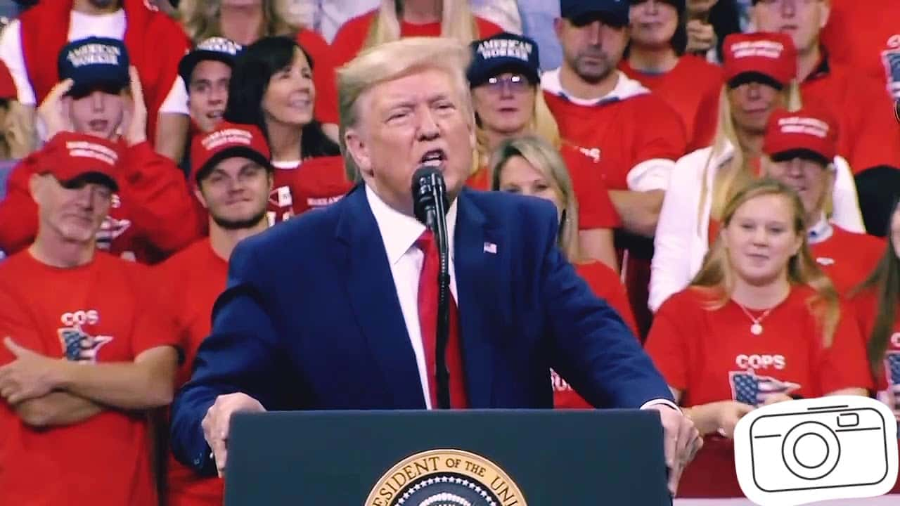 Donald Trump, a former president, attends a rally in Northwest Harris County