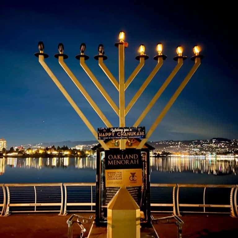 Hanukkah Menorah Defiantly Relit in Oakland After Vandalism Sparks Hate Crime Investigation