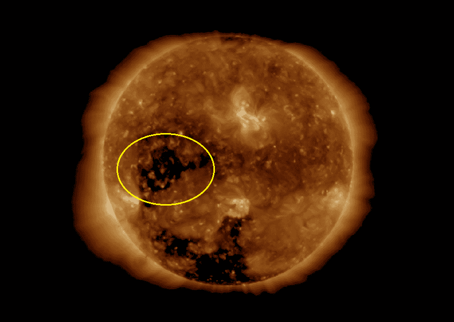 Unprecedented Sun Coronal Hole Emerges, Directs Solar Wind Streams Towards Earth