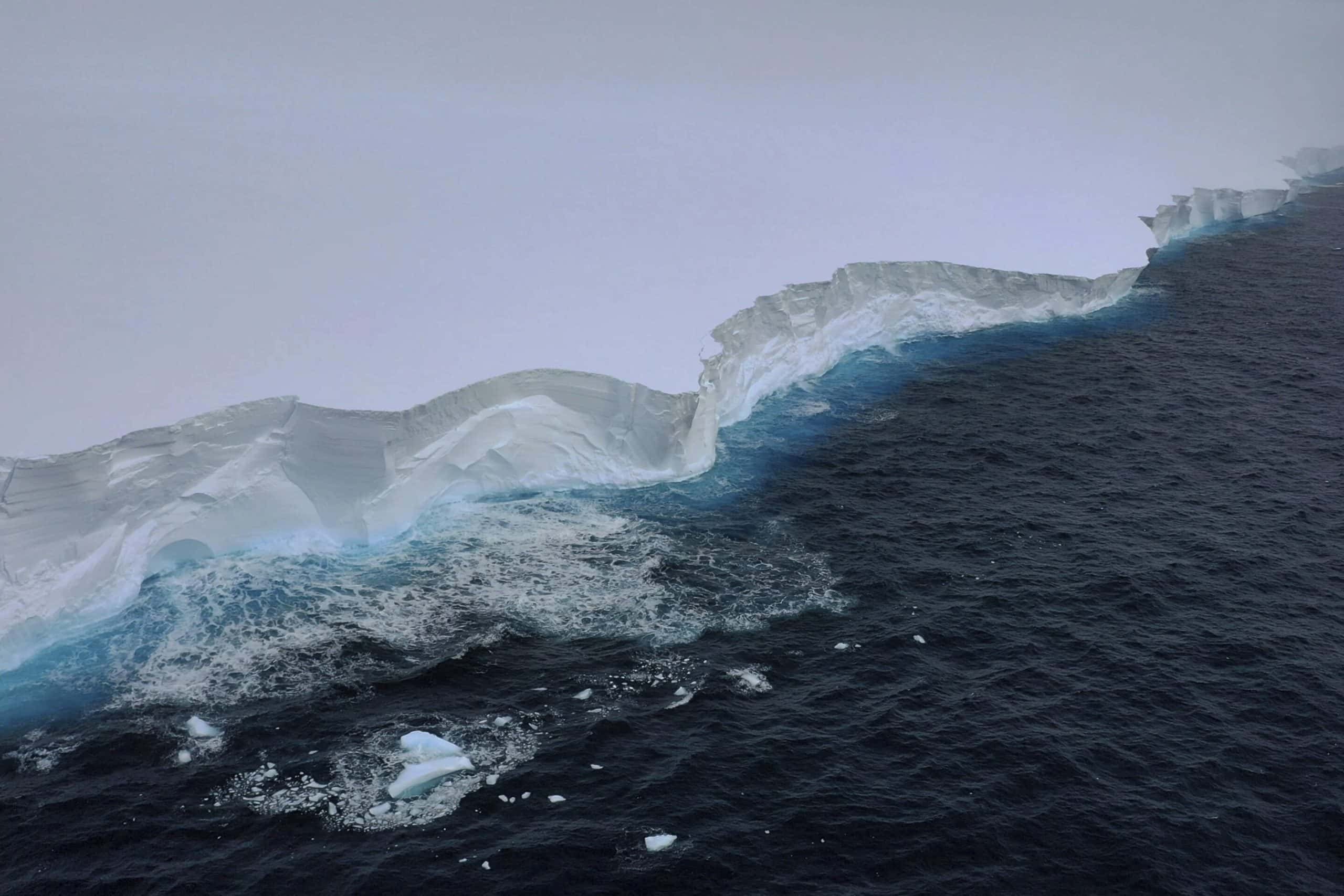 British Antarctic Survey Captures Stunning Footage as World’s Largest Iceberg Resumes Movement in Antarctic Waters