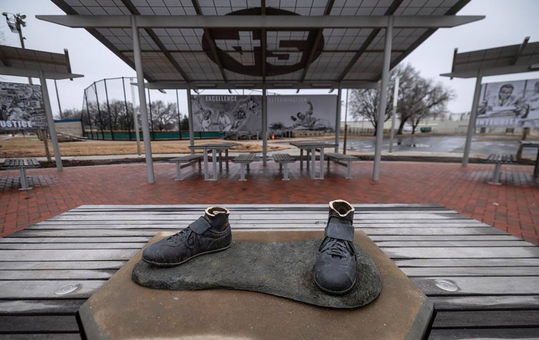 Stolen Life Size Statue of Jackie Robinson (Photo from CNN)