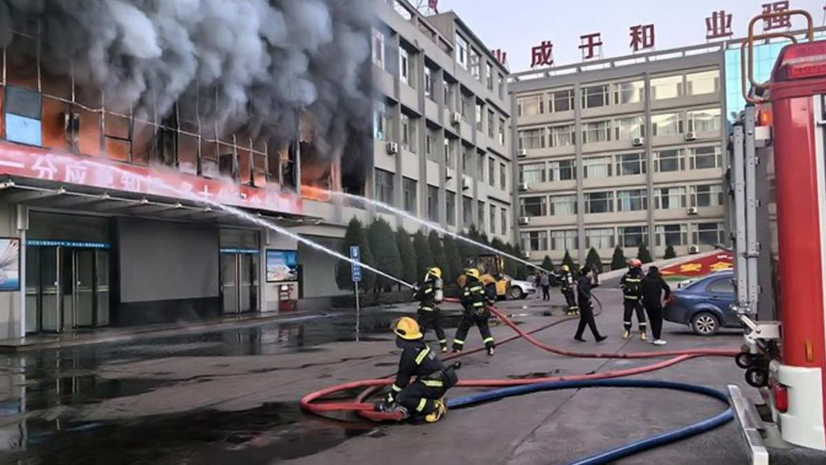 One person was detained and at least 13 children were murdered when a horrific fire blew through a Chinese boarding school dormitory