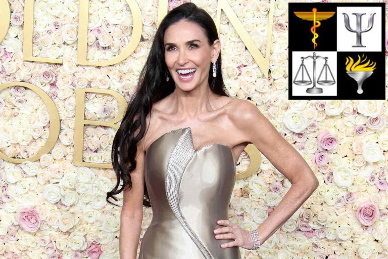 Demi Moore Struts to the 2025 Golden Globes in Dazzling Gown, Shares Love for Her Pup Pilaf!